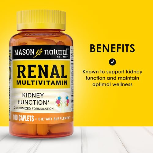 MASON NATURAL Renal Multivitamin, with ALA, Biotin, & B Vitamins for Daily