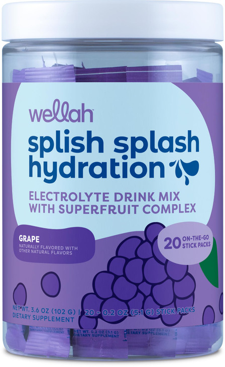 Wellah Splish Splash Hydration (Grape Flavor) 20 Stick Packs