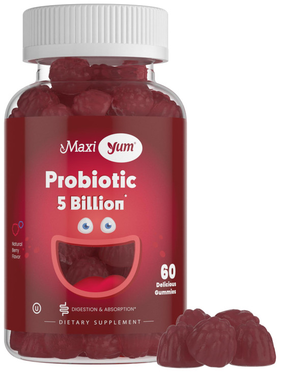 Maxi Health Yum, Probiotic Gummies with 5 Billion CFUs of Digestive Health