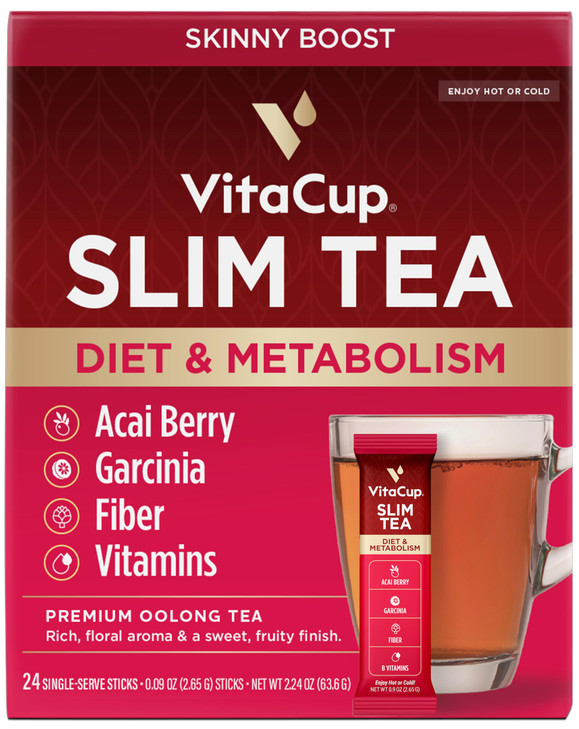 VitaCup Slim Instant Tea Packets For Diet Support, Oolong tea w/B Vitamins