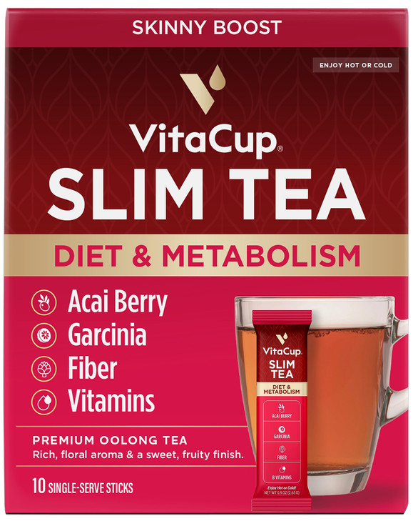 VitaCup Slim Instant Tea Packets For Diet Support, Oolong tea w/B Vitamins