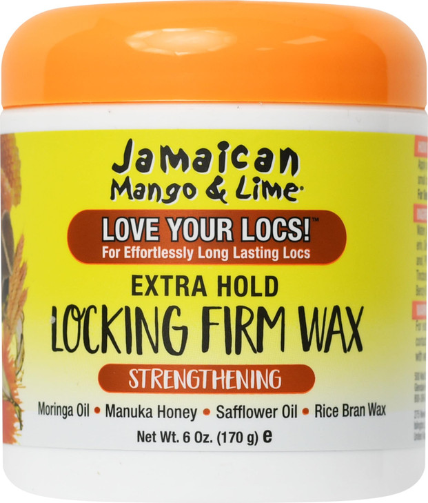 Jamaican Mango & Lime Love Your Locs Locking Firm Wax  Strong Hold Styling Wax for Locs, Twists & Braids  Strengthens, Conditions & Hydrates 6 oz