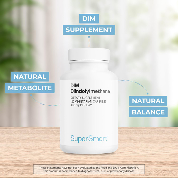 Supersmart - DIM Supplement 400mg per Day (Diindolylmethane)