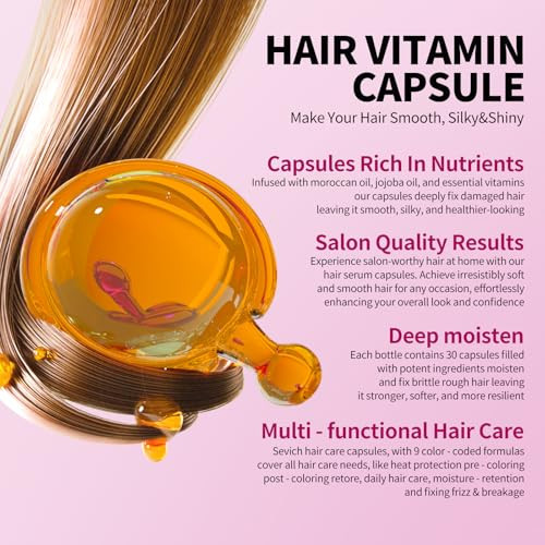 SEVICH Gold Hair Growth Capsules with Moroccan & Jojoba Oils