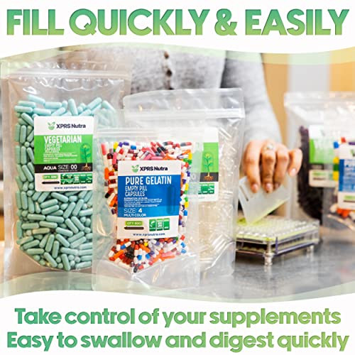 XPRS Nutra Size 4 Empty Capsules - 100 Count Small Empty Gelatin Capsules