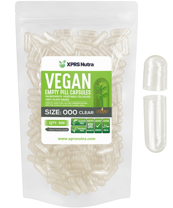 XPRS Nutra Vegan Size 000 Empty Capsules