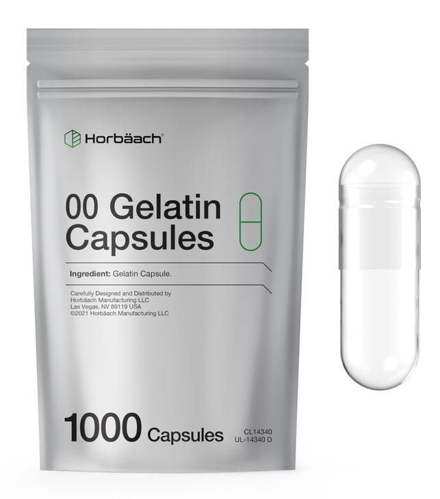 Empty Capsules Size 00 - 1000 Clear Gelatin Capsules