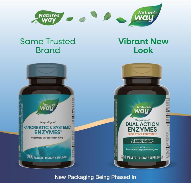 Enzymatic Therapy Mega-zyme, 200 Tablets (2 Pack)