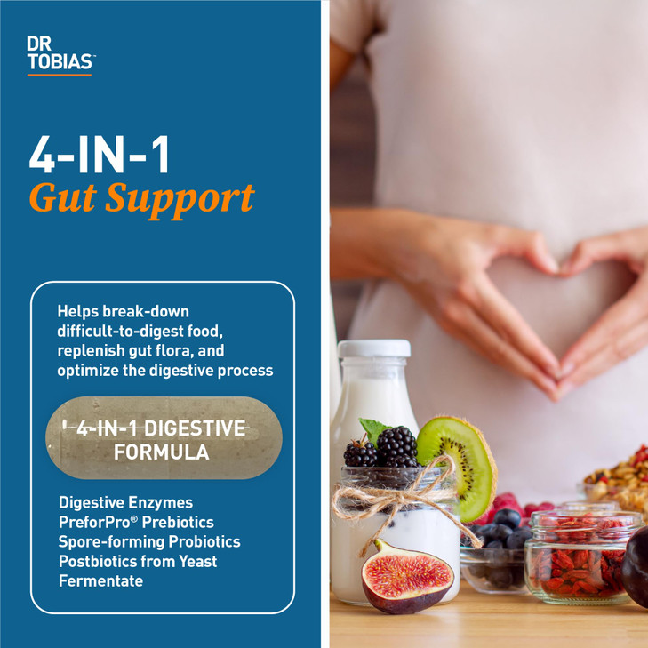 Dr. Tobias Digestive Enzymes with Probiotics, Prebiotics and Postbiotics
