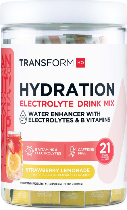 TransformHQ Hydration Drink Mix (21 Single-Serving Packets, Rocket Pop)