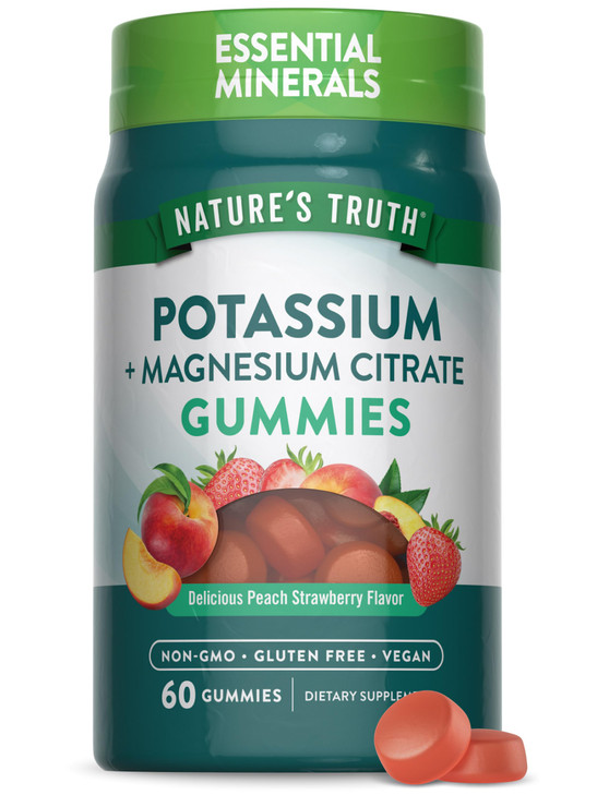 Nature's Truth Potassium Magnesium Citrate Gummies - 60 Count