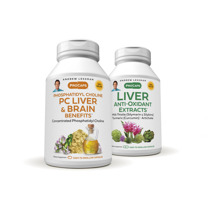ANDREW LESSMAN PC Liver and Brain Benefits + Liver Anti-Oxidant Extracts Kit: 90