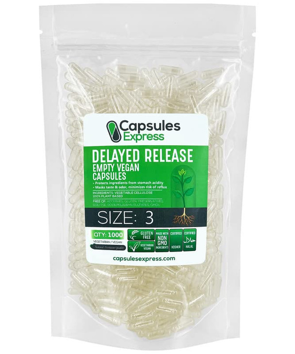 XPRS Nutra Delayed Release Size 3 Empty Capsules