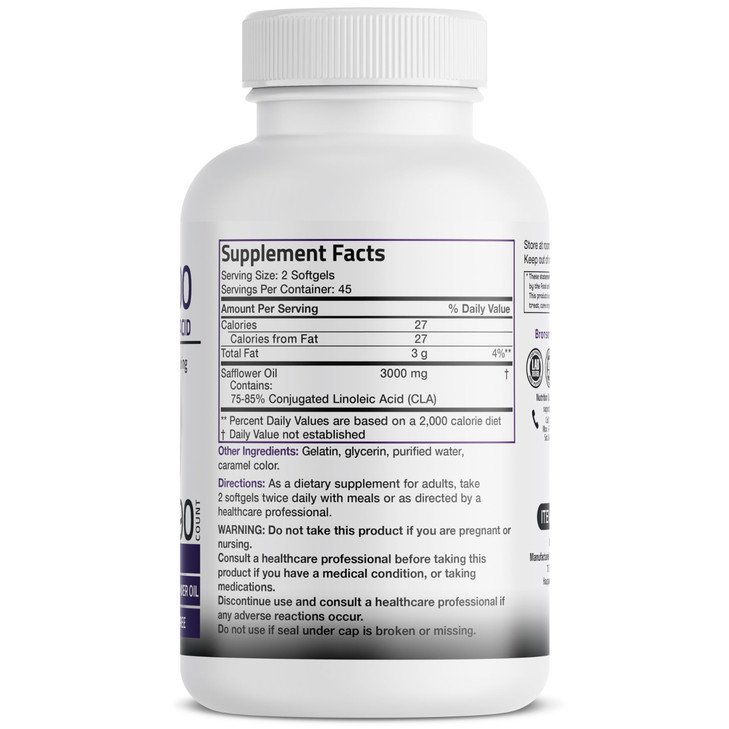 Bronson CLA 3000 Extra High Potency Supports Healthy Weight Management Lean