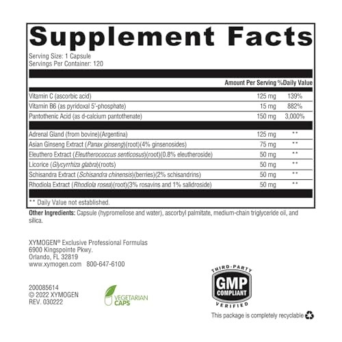 XYMOGEN Adrenaliv - Adrenal Support Supplement to Promote