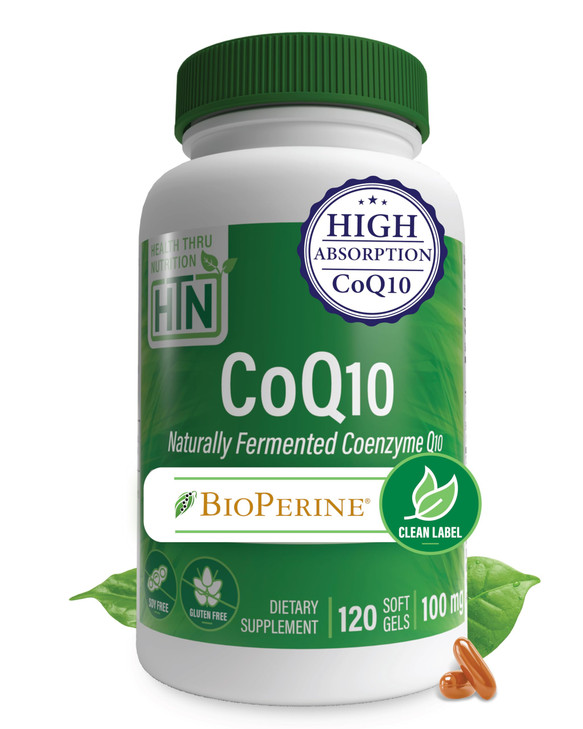 Health Thru Nutrition CoQ-10 100mg with BioPerine 120 Softgels