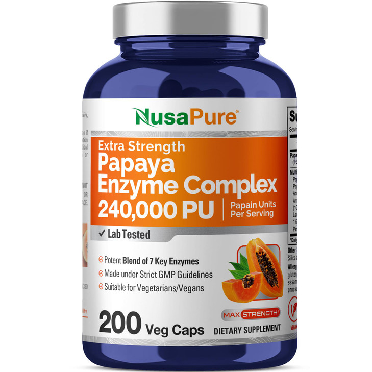 NusaPure Papaya Papain Enzyme Complex 240,000 PU