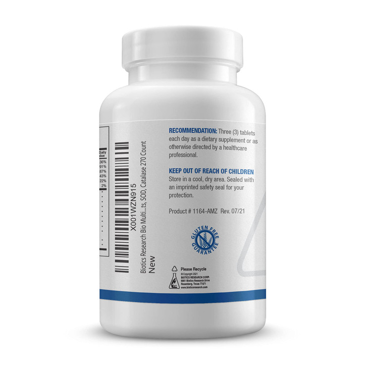 Biotics Research Bio Multi Plus Iron and Copper Free Multivitamin, Chelated