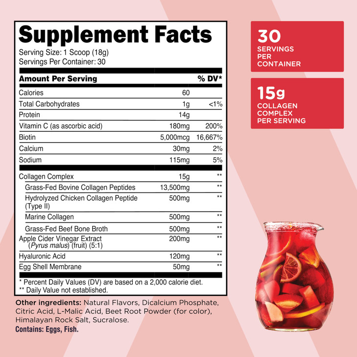 TransformHQ Beauty Collagen (30 Servings) Fruit Punch