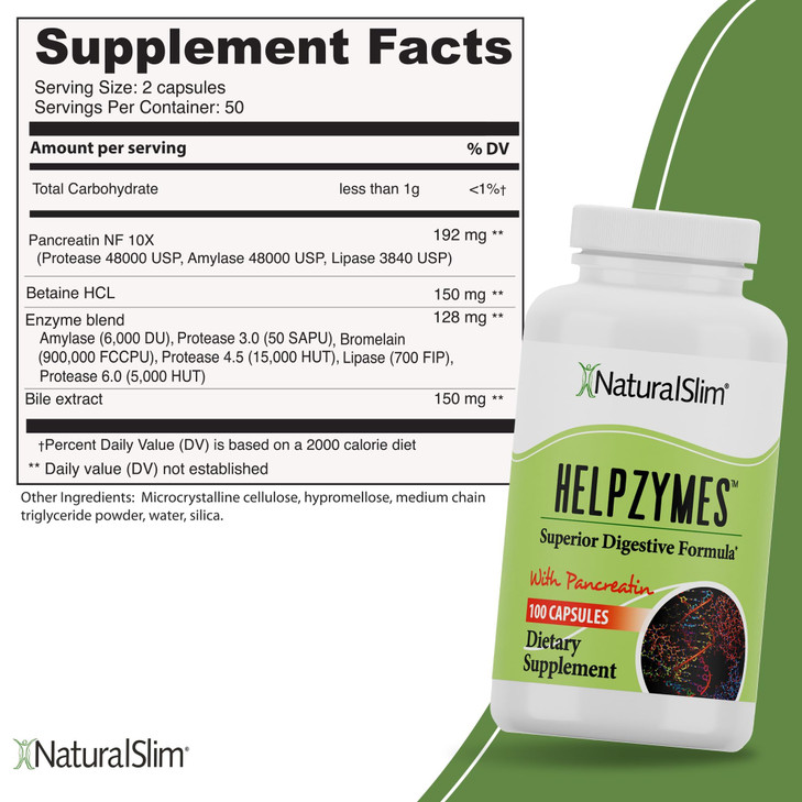 NaturalSlim Digestive Enzymes for Women & Men