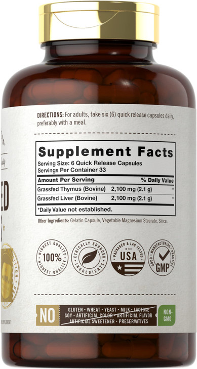 Carlyle Grass Fed Beef Thymus Bovine Supplement