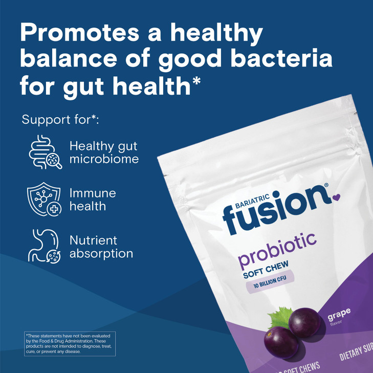 Bariatric Fusion Probiotic Soft Chews - Grape Flavor Chewy Bariatric Vitamin