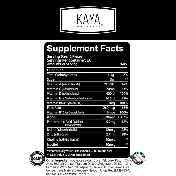 Kaya Naturals Hair Growth Gummies