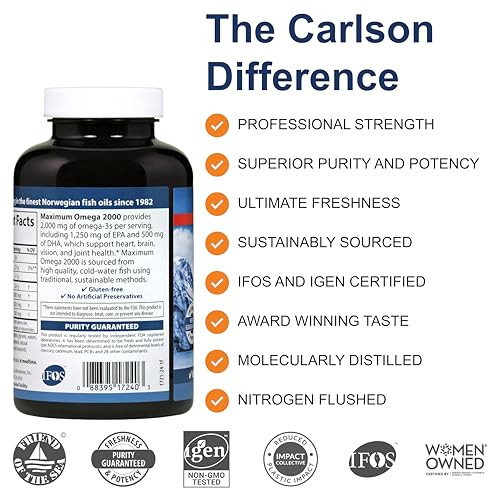 Carlson - Maximum Omega 2000, 2000 mg Omega-3