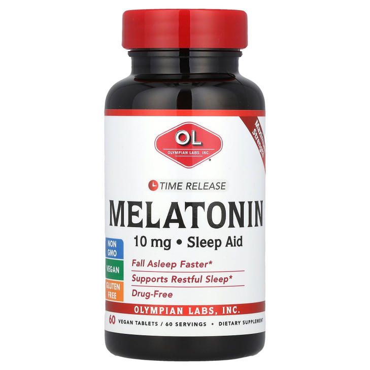 Olympian Labs Melatonin 10mg Time Release with Vitamin B6