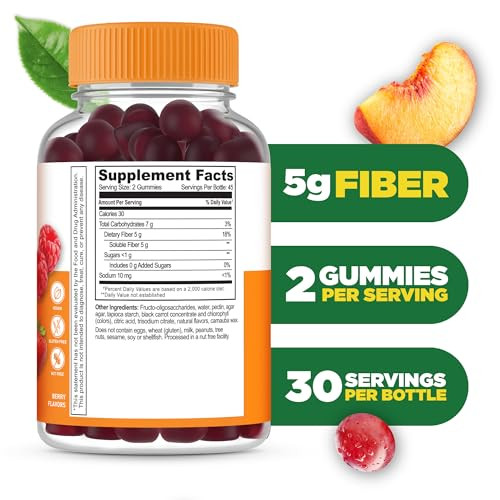 Lifeable Prebiotic Fiber Gummies for Adults - 5g