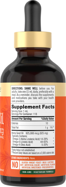 Carlyle Hemp Seed Oil 925,000 mcg - High Potency