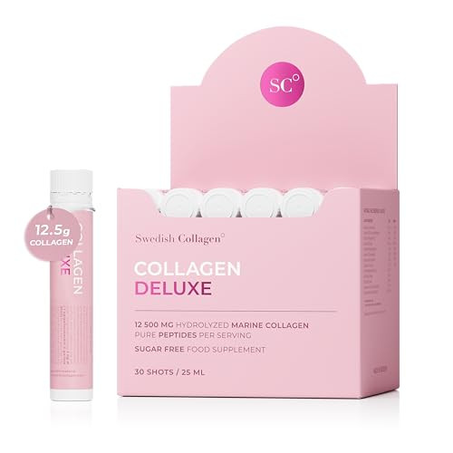 Swedish Collagen Deluxe - 12,500 mg Hydrolyzed Marine Collagen Liquid Supplement
