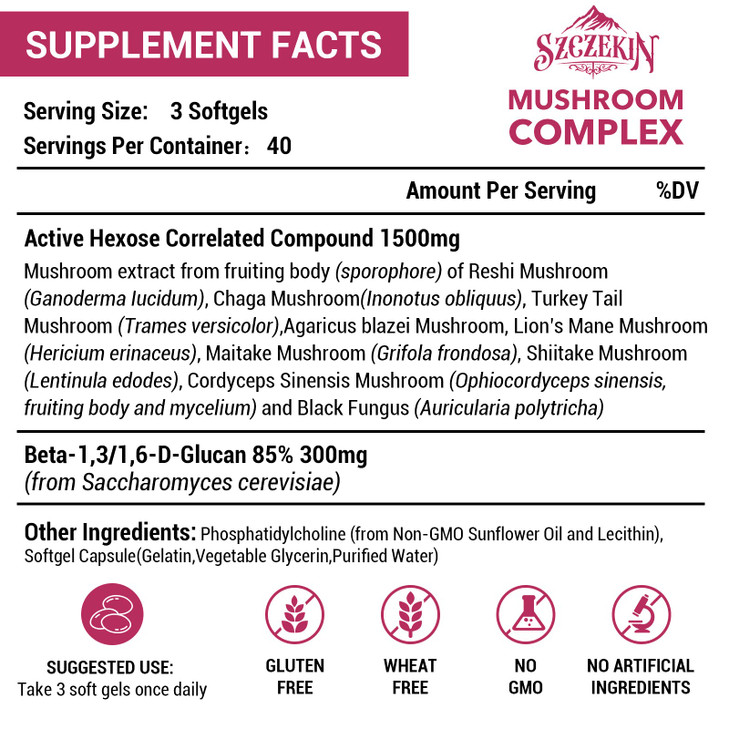 SZCZEKIN 1500mg Liposomal Active Hexose Correlated Supplement,960 Soft Gels