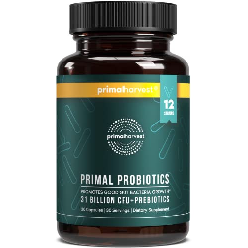 Primal Harvest Probiotics for Women & Men Daily Probiotic Supplement with 12