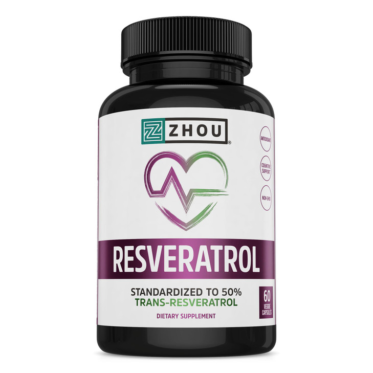 ZHOU Resveratrol - Resveratrol 1000mg Nutritional Supplement for