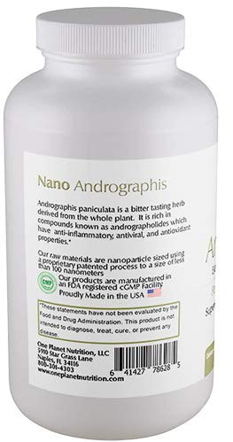 One Planet Nutrition Nano Andrographis 500 mg Veggie Capsules (120 Servings)