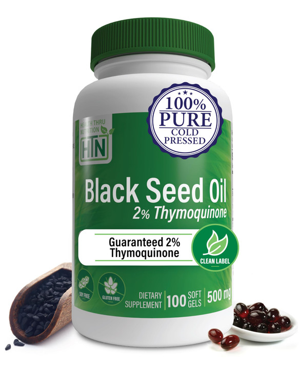 Health Thru Nutrition Black Seed Oil 500mg 100 Softgels