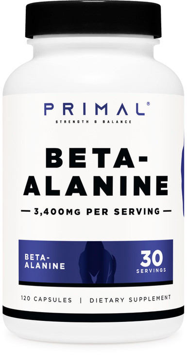 Primal Beta-Alanine Capsules 3400mg (30 Servings, 120 Capsules)