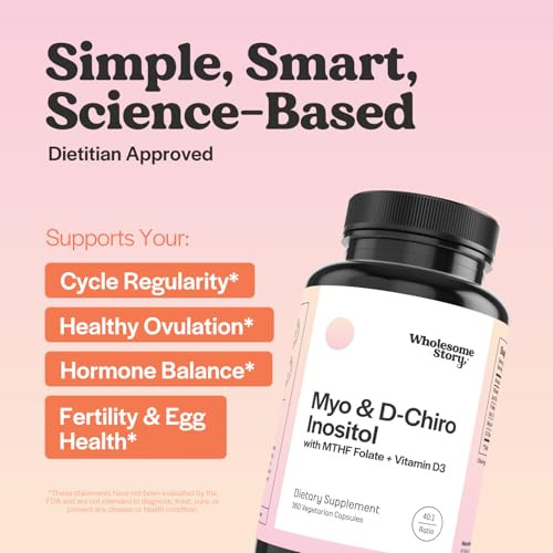 Myo-Inositol & D-Chiro Inositol Capsules with MTHF, Folate, Vitamin D