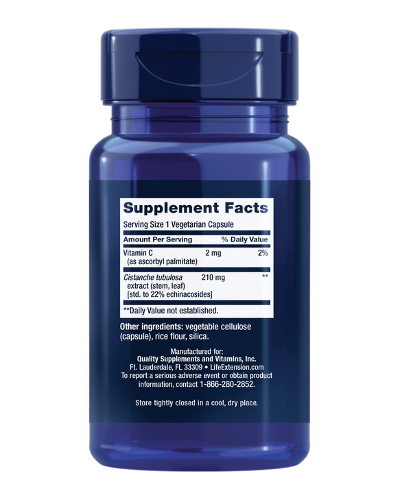 Life Extension Standardized Cistanche, C. tubulosa, Vitamin C, Immune Support