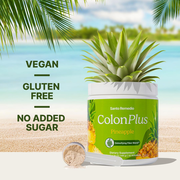 Santo Remedio Colon Plus, Colon Cleanser, Dietary Psyllium Husk Fiber