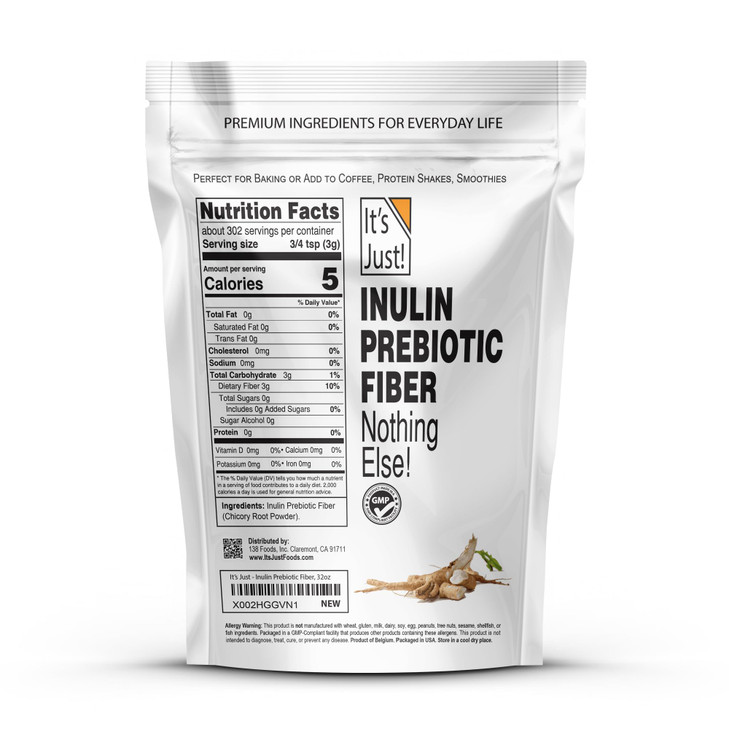 It's Just! - Inulin Prebiotic Fiber, Water Soluble,