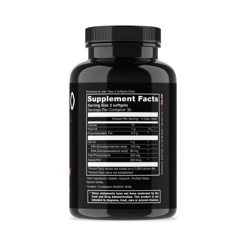 Jocko Fuel Antarctic Krill Oil Omega 3 Fatty Acid Supplements DHA & EPA