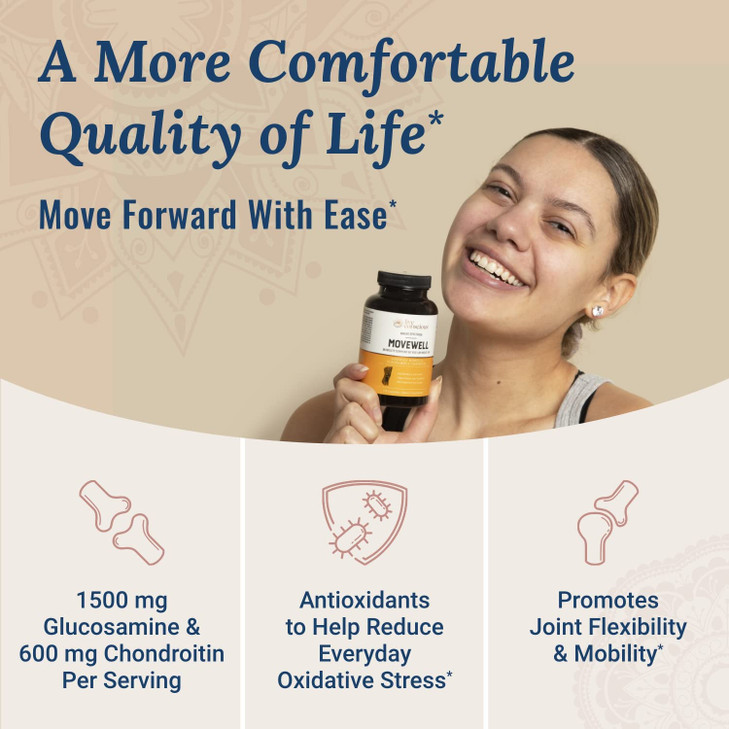 MoveWell by LiveConscious Glucosamine Chondroitin with MSM, Hyaluronic Acid