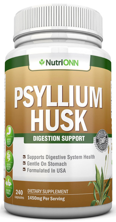 NutriONN PSYLLIUM Husk Capsules - 1450mg Per Serving