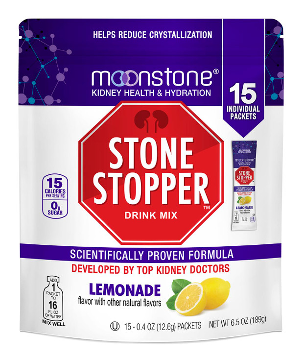 Stone Stopper Drink Mix, Lemonade, Kidney Stone Prevention, Calcium Oxalate