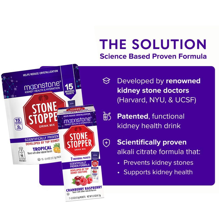 Stone Stopper Drink Mix, Lemonade, Kidney Stone Prevention, Calcium Oxalate