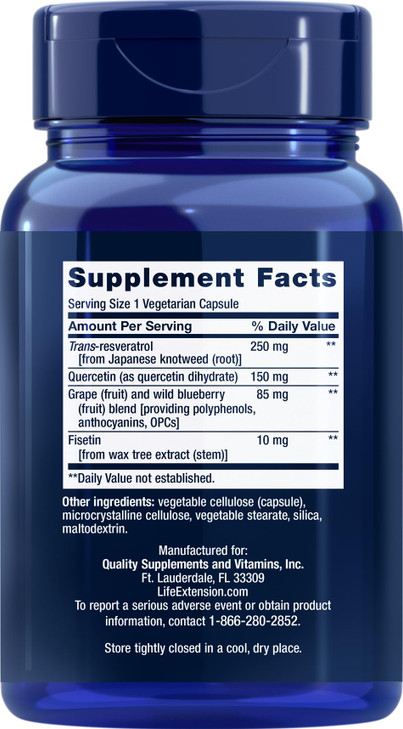Life Extension Optimized Resveratrol, 90 Caps (Pack of 2)