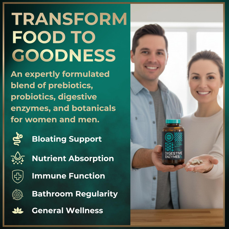 Digestive Enzymes for Women and Men with Probiotics and Prebiotics