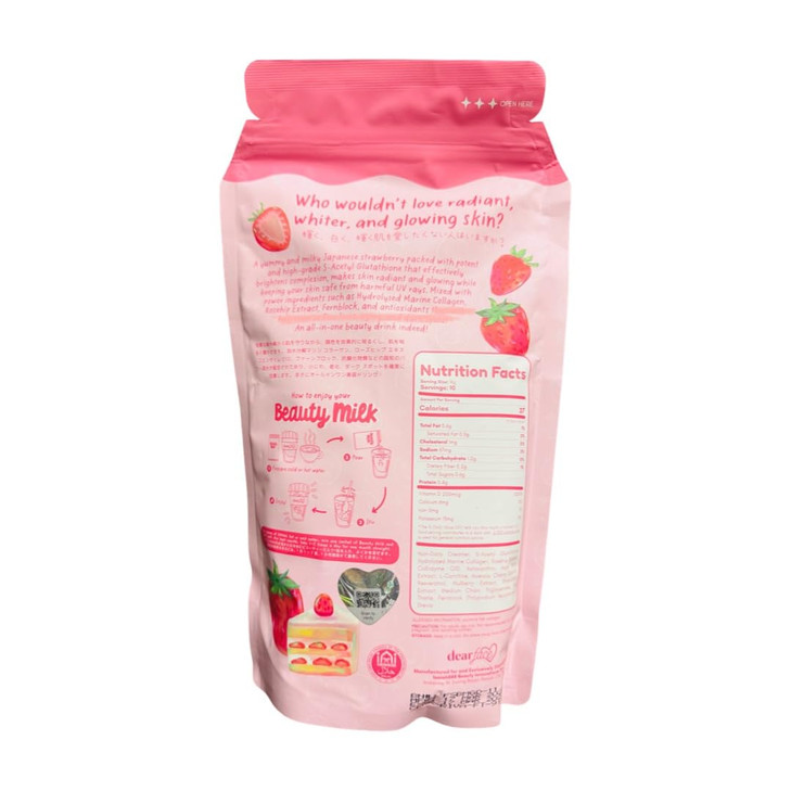 Dear Face Beauty Milk Japanese Collagen STRAWBERRY Drink
